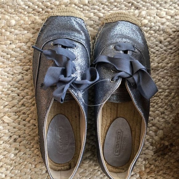 Glitter Espadrilles, Size 6.5 B - Picture 1 of 6